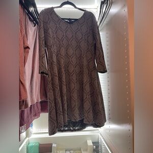 Gray long sleeve dress